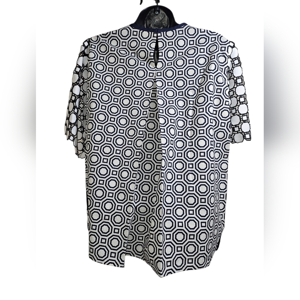 NWT Tory Burch Gloria Geometric Top 6 Medium - Picture 2 of 12